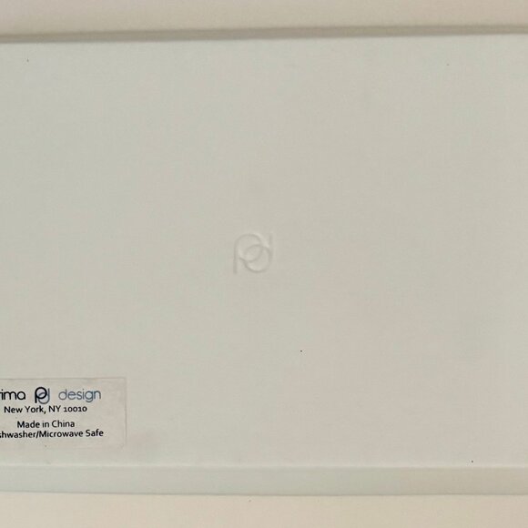 NWT PRIMA DESIGN PORCELAIN SMALL WHITE TRINKET TRAY PLATE DISH "XOXO" PRINTED - Picture 10 of 11